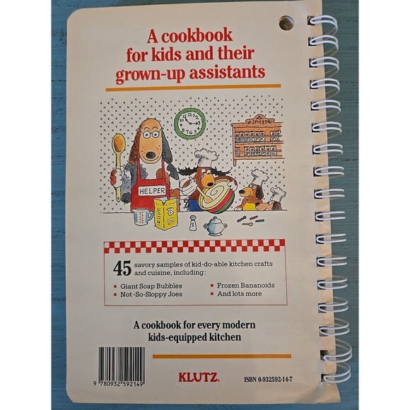 Vintage 1987 Kids Cooking A Very Slightly Messy Cookbook Recipes Cook Book Vtg - Picture 2 of 9